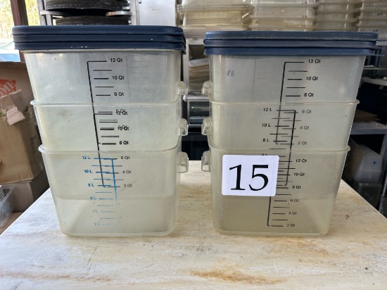 (6) COMMERCIAL FOOD STORAGE CONTAINERS