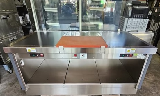 NEW DISPLAY CASE-PREP STATION WITH HOT PLATES
