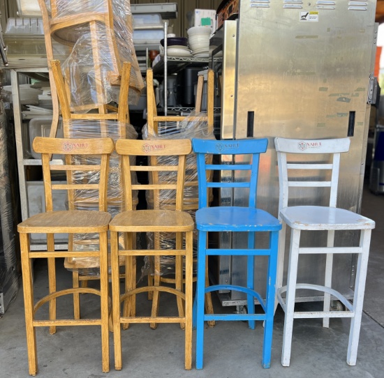 (12) ALUMINUM BARSTOOLS