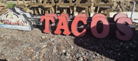 2 GIANT TACO SIGNS
