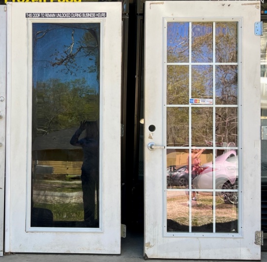 SET OF COMMERCIAL ENTRY DOORS