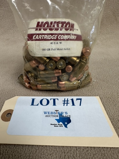 APPROX 100 ROUNDS 40S&W 180 GRAIN
