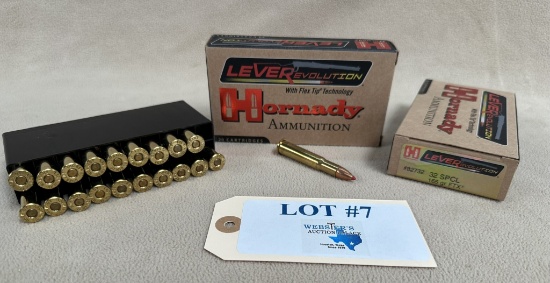 (2) BOXES OF HORNADY 32 SPCL