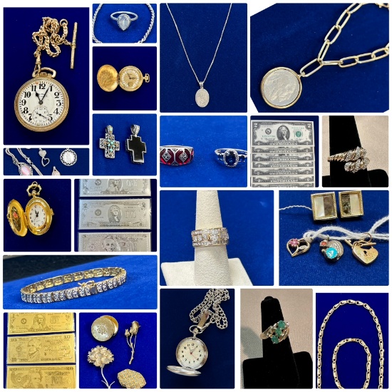 ESTATE DIAMOND & GEMSTONE JEWELRY, COINS, WATCHES