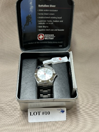 NEW SWISS ARMY STAINLESS WATCH