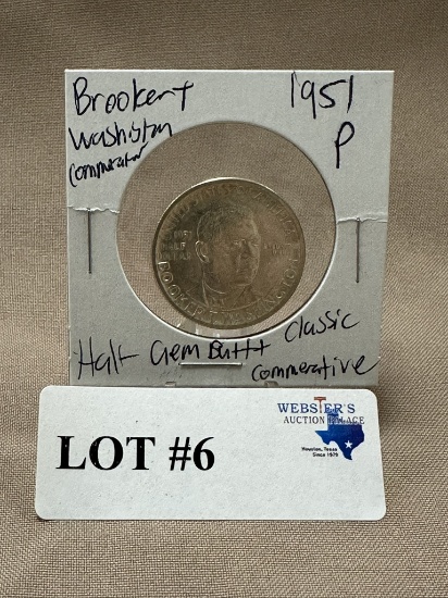 1951-P BOOKER T. WASHINGTON HALF-DOLLAR COMMEMORATIVE