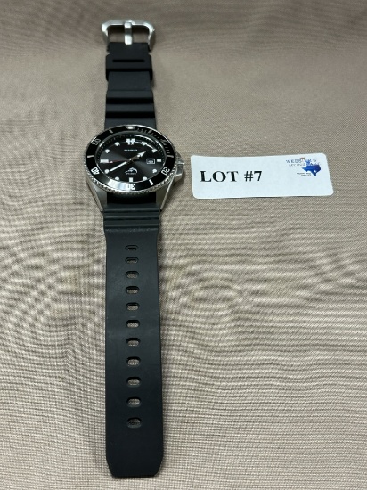 MEN'S CASIO STAINLESS DIVER WATCH