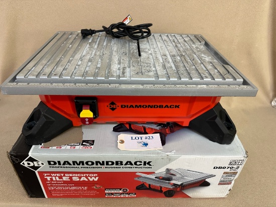 DIAMONDBACK 7" WET BENCHTOP TILE SAW