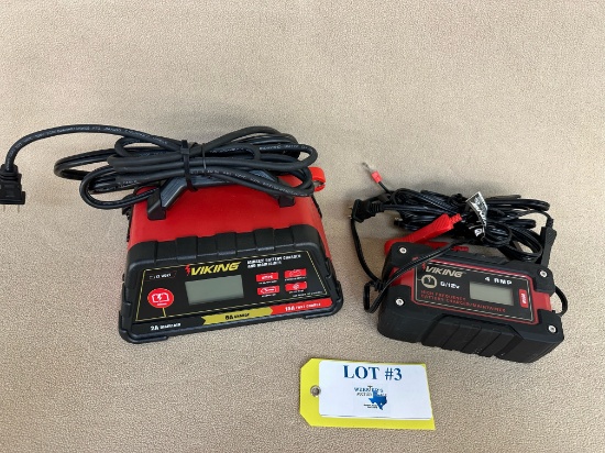 (2) VIKING BATTERY CHARGER/MAINTAINERS