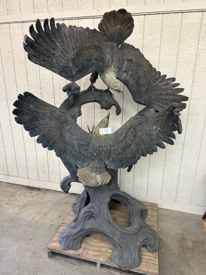 SIGNED S. DAVID DOUBLE-EAGLE BRONZE