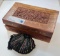 ROSEWOOD BOX & BEADED COIN PURSE