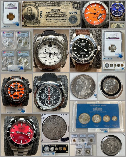 HUGE WATCH & COIN COLLECTION 150+ LOTS