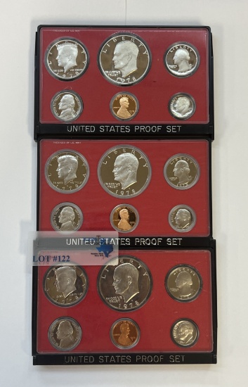 (3) 1978 US PROOF SETS