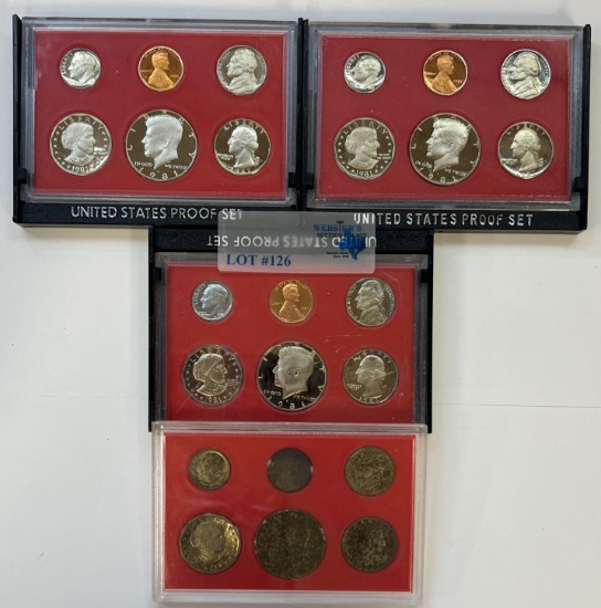 (4) 1981 US PROOF SETS