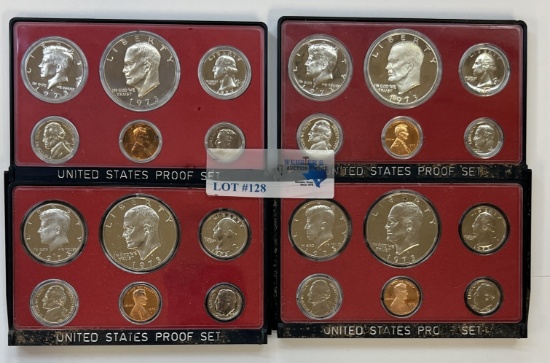 (4) 1973 US PROOF SETS