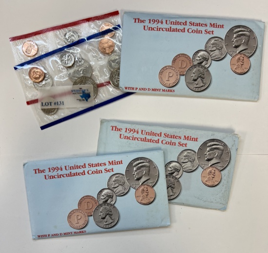 (3) 1994 US MINT UNCIRCULATED COIN SETS