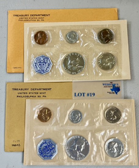 (2) 1960 UNITED STATES MINT PROOF SETS