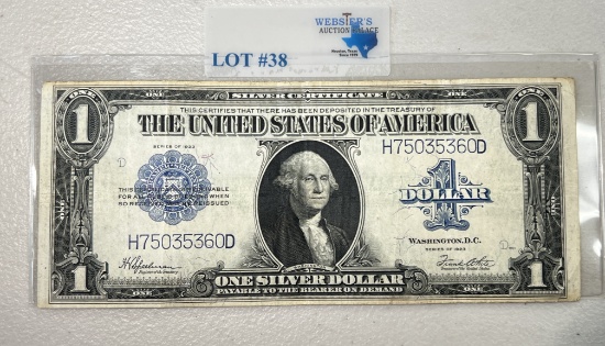 1923 $1 SILVER CERTIFICATE