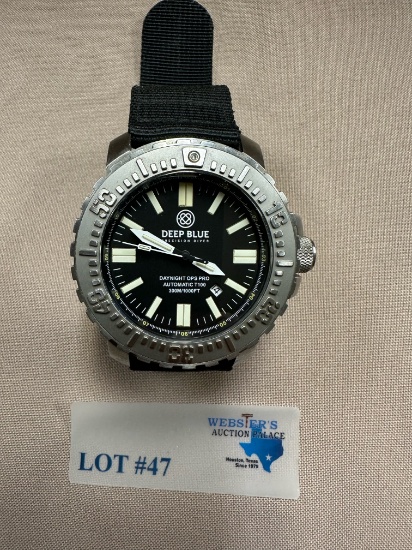 DEEP BLUE PRECISION DIVER DAYNIGHT OPS PRO STAINLESS WATCH