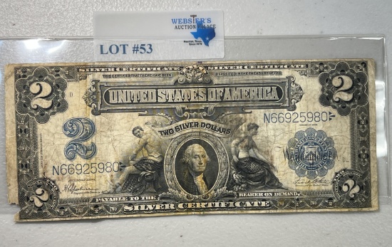 1899 $2 SILVER CERTIFICATE