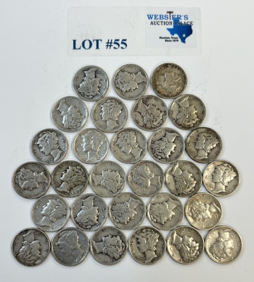 (29) 1940'S SILVER DIMES
