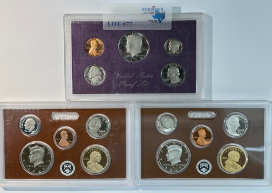 (3) US MINT PROOF SETS