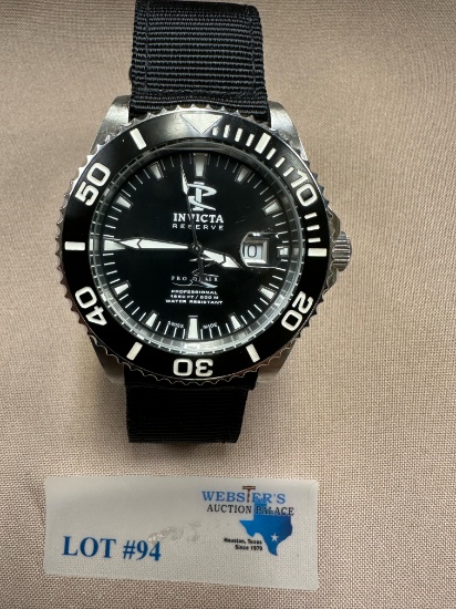 INVICTA RESERVE PRO DIVER STAINLESS WATCH