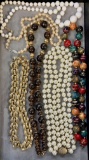 LARGE LOT OF BEADED FASHION NECKLACES