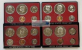 (4) 1974 US PROOF SETS