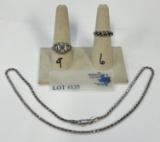 (3) PCS STERLING SILVER JEWELRY