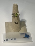 STERLING SILVER RING WITH GEMSTONE