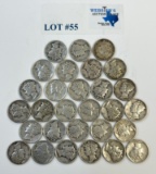 (29) 1940'S SILVER DIMES