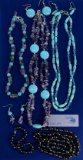 LOT OF 4 SETS OF NECKLACE/EARRINGS & BRACELET