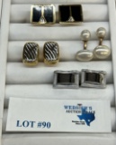 (4) PAIR OF CUFF LINKS