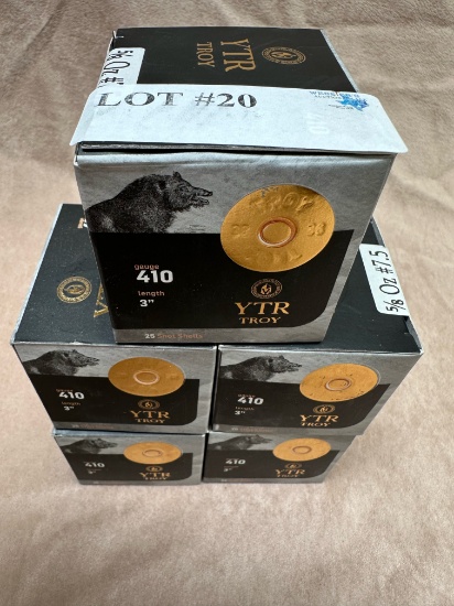 5 BOXES 410GA AMMO
