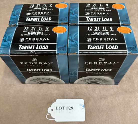 (4) BOXES OF FEDERAL AMMUNITION 12GA