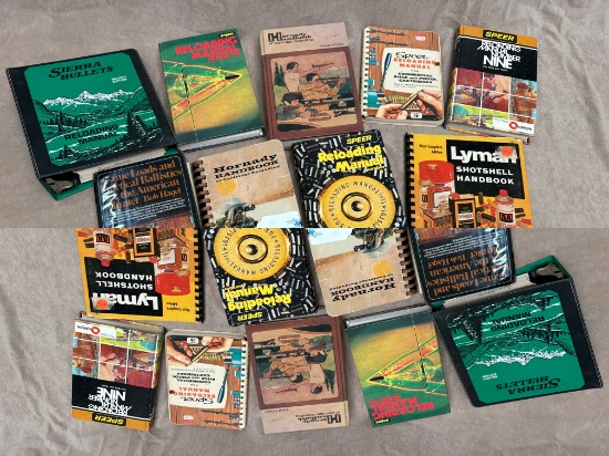 LARGE LOT OF RELOADING HANBOOKS/CATALOGS