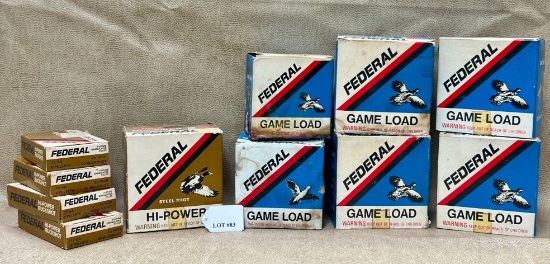 LARGE LOT OF FEDERAL HI-POWER AND GAME LOAD 12GA AND 16GA AMMO