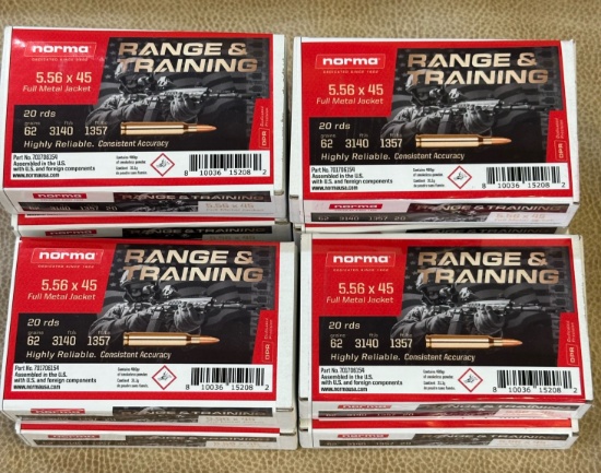 200 Rounds 50 Box (10) BOXES OF 5.56x45 FMJ - 200 ROUNDS TOTAL | Online Auctions | Proxibid
