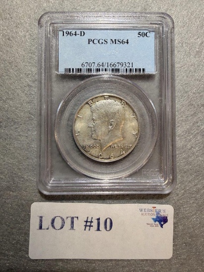 1964 PCGS GRADED MS64 HALF DOLLAR