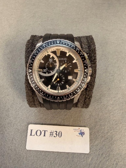 GUESS STAINLESS-STEEL WATER-RESISTANT WATCH