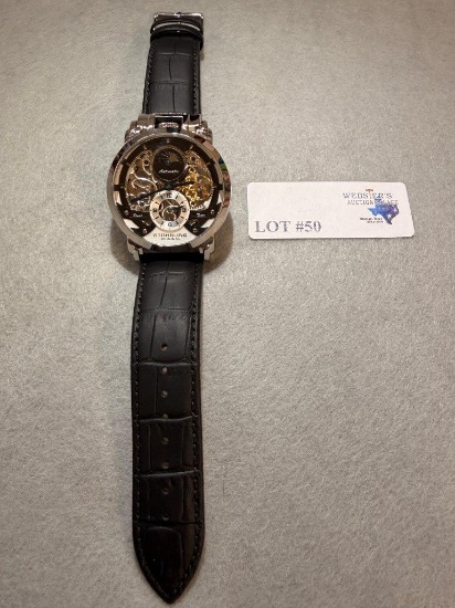 MEN’S 47MM AUTOMATIC DUAL TIME WATCH