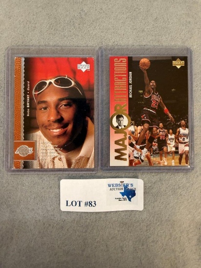 1996 KOBE BRYANT UPPER DECK 1995 MICHAEL JORDAN UPPER DECK CARDS