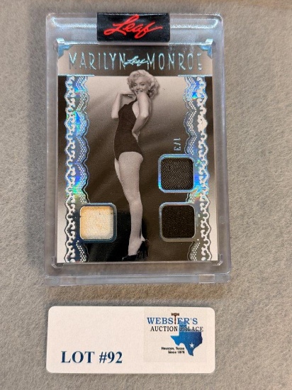*RARE 1 OF 3 CARDS MARILYN MONROE WARDROBE PIECES