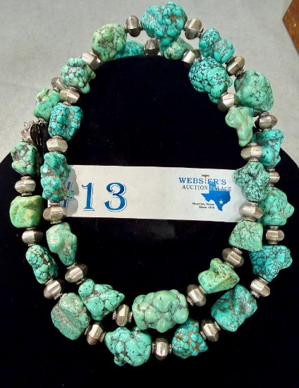 TURQUOISE & STERLING NECKLACE