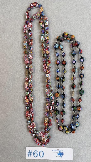 2PC MILLEFIORI NECKLACES