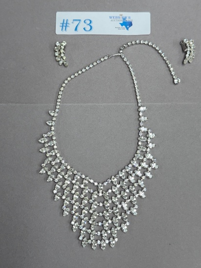 ANTIQUE B. DAVID NECKLACE & EARRINGS