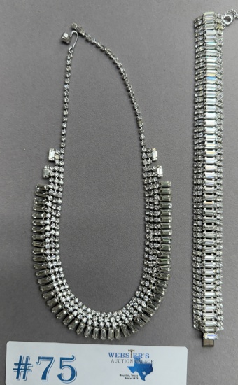 MID-CENTURY WEISS NECKLACE & BRACELET SET