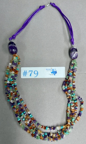 AMETHYST & SEMI-PRECIOUS STONE NECKLACE