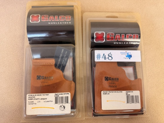 (2) GALCO GUNLEATHER RUGER HOLSTERS